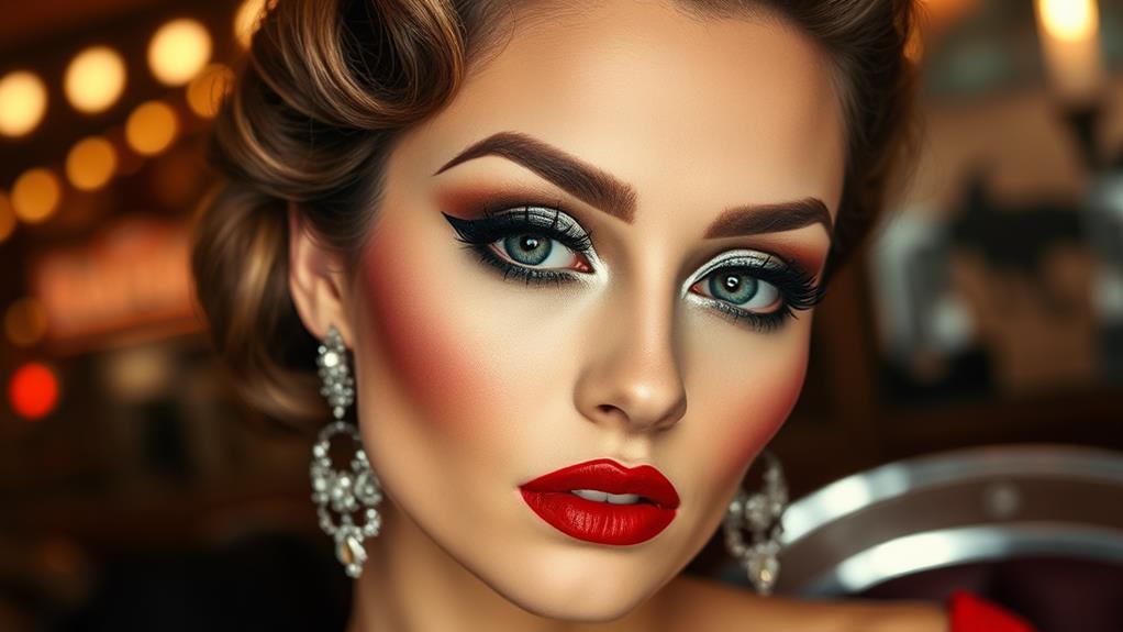 retro elegant smoky makeup